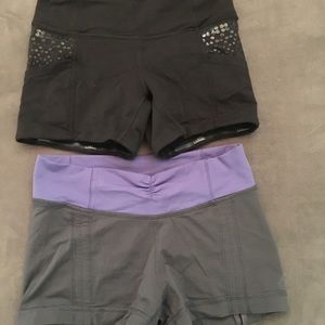 2 pair Lululemon shorts size 4 small